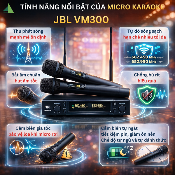 Tính Năng Nổi Bật Micro JBL VM300