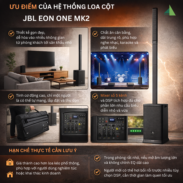 Ưu Nhược Điểm Loa JBL Eon One MK2